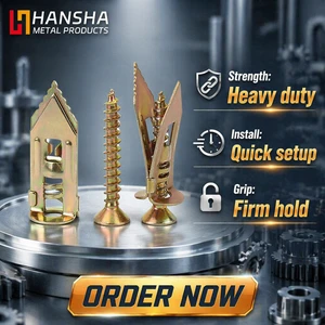 HANSHA Galvanized Carbon Steel Hammer Drive Anchor Plasterboard Fixings Drywall Screws Metric Expansion Tapping