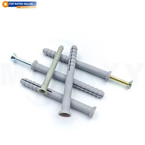 Malaxy - White Grey Plastic Nylon Drywall Anchor Gypsum Board Butterfly Expansion Wall Plug Anchor With Self Tapping Screw