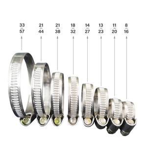 Stainless Steel 201 Or 304 Germany Type Hose Clamp German-style Worm Gear Hose Clamp Factory Support Customization