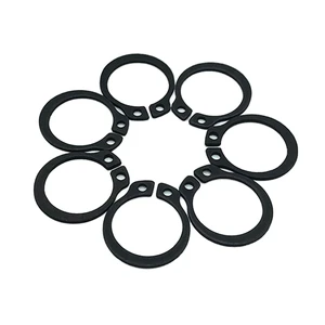 C-Type Shaft Circlip Bearing External Retaining Ring Steel Black Elastic Buckle 65Mn Manganese DIN472 Standard Hrc38-42 Hardness