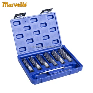 Factory China 8 Pcs in Set M2 HSS Annular Broach Cutter with Weldon Shank Mag Drill Bit Core Drill Bit for Magnetic Drill Kit