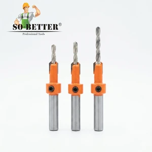Factory Direct Carbide Tips Countersink Drill Bit Taper Bit Screw Guide for Wood Drilling