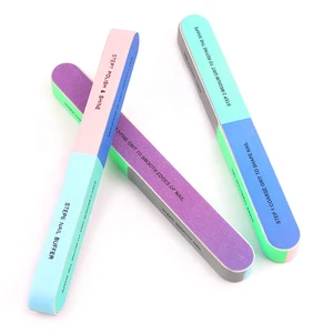High Quality Colorful Nail Polishing Strip Multiple Sand Surfaces Korean Manicure Buffer Multi-functional Nail File