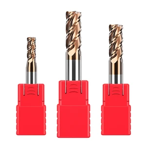HUHAO Hrc 58 Standard Length Solid Carbide Cutters End Mill 4 Flute Corner Radius End Mill H12170201