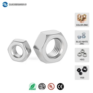 Factory Direct DIN934 Carbon Steel Hexagon Nut M6 M8 M10 M12 M14 M16 M20 Metric Standard Nut for Machinery Assembly