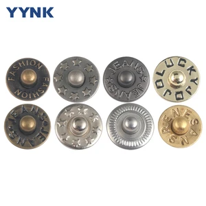 22 Years Metal Button Manufacturer Wholesale Custom Brass Convex Bead Jeans Rivet for Jeans Pants Jacket