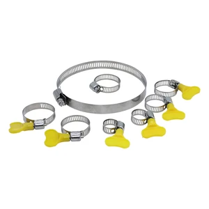 Pipe Clamp for 6mm-44mm Hose Tube with Easy Twist Plastic PP Handle 201/304 Stainless Steel Hose Clamp Fast Release Multi-Size