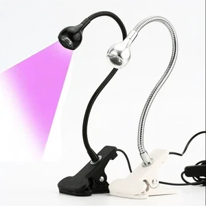 Portable Multi-functional UV Gel Nail Ultraviolet Curing USB LED Black Light Lamp with Gooseneck and Clamp