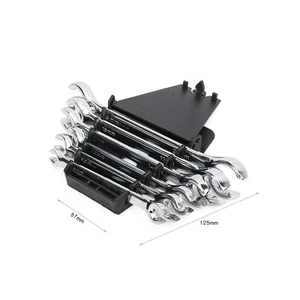 Hand Tool 10-17mm Oil Pipe Flare Nut Wrench Set Brake Wrench for Car Repair