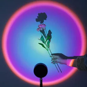 OEM RGB 16 Color Sunset Lamp Remote Control Night Lights Sleeping Light USB Plug-In Charging AAA Battery Color-Changing for Bars