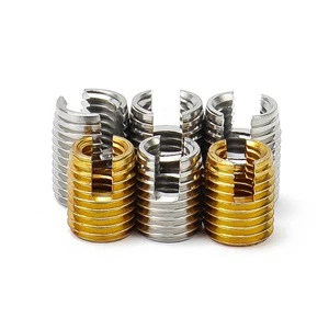 Carbon Steel Helical Coil Wire Ensat Slotted Type Bushing Self Tapping Thread Inserts for Thread Repair