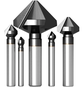 Three-Blade 90 Degree Chamfering Tool Cobalt-Containing Drill Bit Stainless Steel Taper Screw Countersunk Machining Services