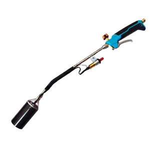 Heavy Duty Flame Thrower Propane Torch Weed Burner Garden Torch With Push Button Igniter