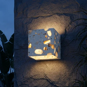IP54 Waterproof Square Terrazzo LED Wall Light 6W Warm White Outdoor Wall Sconce High CRI 90 2-Year Warranty