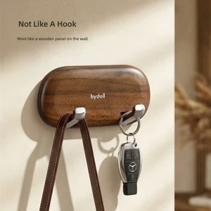 Medieval-style Zinc Alloy Wall-Mounted Foldable Double Hook Wholesale Punch-Free Suction Cup Bathroom Kitchen Toilet Door-back