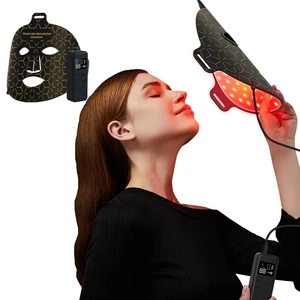 Wireless 8 Colors Led Light Face Therapy Anti-aging Red Light Infrared Therapy Silicone LED Face Masks