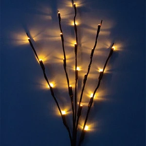 Battery Powered 70cm 20 Bulbs Christmas Room LED Willow Branch Twig Vase Bottle Lights