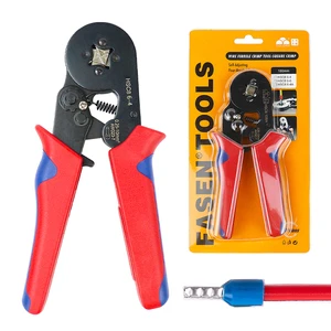 3$ Crimper HSC8 6-4 Wire Size AWG 23-10 and 0.25-6mm² Electrical Tube Bootlace Ferrules Terminal Self-Adjustable Crimping Pliers