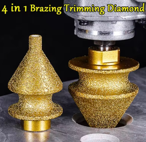 4 in 1 Vacuum Brazed Diamond Milling Bit Chamfer Beveling Tool for Porcelain Tile Marble Granite Hole Saw Drilling Grinding Disc