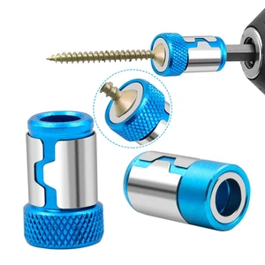 Tiny Ring Magnetic Universal Adapter 1/4 Metal Alloy Steel Magnet Screwdriver Bits