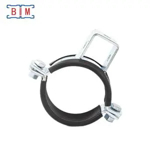 Electro-galvanized Carbon Steel Adjustable Anti-vibration U-shaped Metric/Inch Pipe Clamp Support Bracket Strut Fitting High
