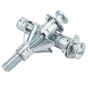 Heavy Duty Plasterboard Screw Expansion Anchor Carbon Steel Hollow Wall Plug Bright Uncoated M6 Thread Pan 3/16 in Building