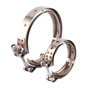 Universal 3 Inch 304 Stainless Steel V Band Clamp Downpipe Side/Turbine Assembly Bolt Clamps