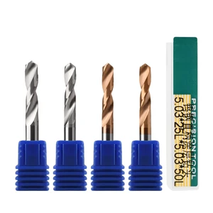 Solid Tungsten Steel Drill Bit with Fixed Handle 5.01-5.09 Sizes Straight Shank