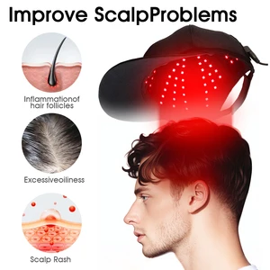 Portable Adjustable Red Light Hat Red Near Infrared Therapy Cap