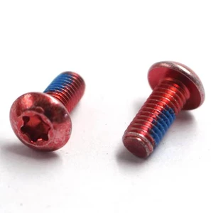 Factory Price Motorcycle Gr5 Titanium Red Anodized M3 M4 M5 M6 Button Head Torx Drive Machine Screws With Blue Thread Locker