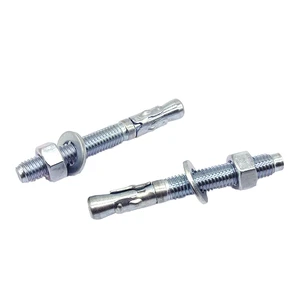 High Quality 20mm M12 18mm M20 8mm M6 16mm M10 M16 M24 Expansion Wedge Anchors Bright Uncoated Hex Head Q235 Steel Q235 Ground