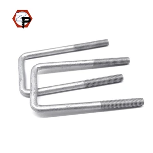 M6 M8 M10 M12 Carbon Steel Hot Dip Galvanized HDG Dacromet U Square Type Bolts Pipe Clamp With Nut Plate U-Bolt