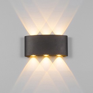 Ip65 6W Aluminum Exterior Modern Outside Garden up and Down Waterproof Wall Light Led Outdoor Wall Lamp