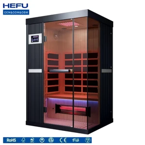 New Arrival Canadian Hemlock Indoor 2-Person Red Light Therapy Full Spectrum Infrared Sauna