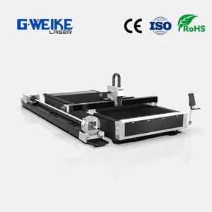 2 1 Dual Use Factory Supply CNC Fiber Laser Pipe Plate Cutting Machine 1-6kw Cypcut Hiwin Energy Saving AI BMP Supported 4-axis
