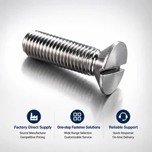 Slotted Countersunk Bolts Stainless Steel 304/316 CNS A2-70/A4-80 Food Grade Marine Fasteners