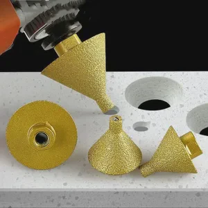 M14 Diamond Chamfer Corn Drill Bit for Masonry 6mm Enlarged Hole Beveling Grinding Tools 50mm Cone Carve Granite Marble Tiles