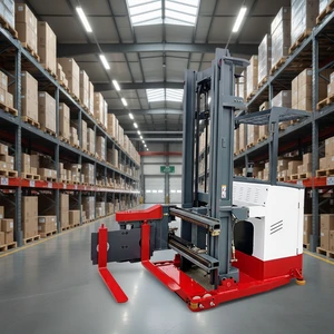 Chenghua Fully Electric Three-Way Forklift Narrow Channel Special High-Lift Pallet Jack Standing Battery-Powered 48V Tire Type