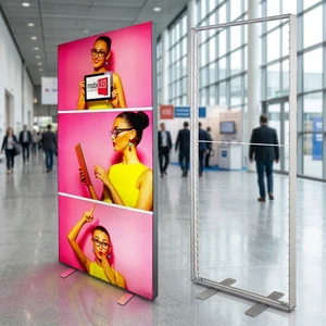 SEG Aluminum LED Backwall Frameless Light Box Floor Standing High Brightness Eco-friendly Weatherproof 50,000 Hours Advertising