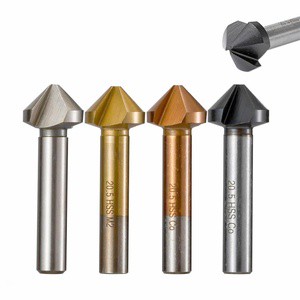 M35 TiALN Chamfer Countersink Drill Bits 4.3-40mm 3 Flutes 90 Degree