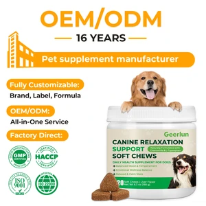 Wholesale Pet Supplement Calming Treats Dog Cat Anxiety Relief Separation Stress Thunderstorm Care Soothing Chews