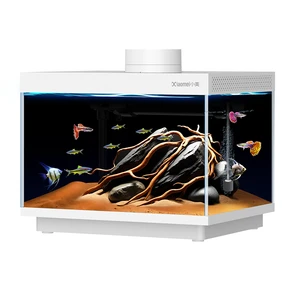 skynuo Smart Desktop Ecological Glass Aquarium Fish Tank All-in-one Remote Control Light Heater Feeder FIlter and Water Pump