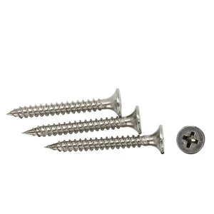 SS304 Stainless Steel Drywall Screws Grade A2/A4 Flat Head Standard Thread Industrial Use Metric Measurement System