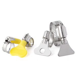Adjustable Stainless Steel Metric Inch Handle Hose Clamps Polished Surface Lightweight Thumb Screw Pipe Clips ISO9001 Certified