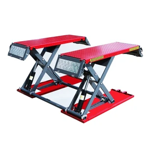 Hydraulic Scissor Car Lift for Garage - 3T Heavy Duty Vehicle Lifting Platform Pneumatic Jack for Auto Repair Shop