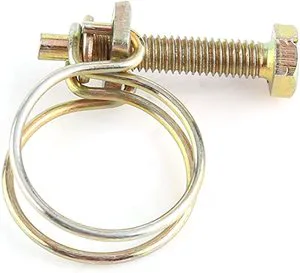 Stainless Steel Zinc Plated Double Bolt Hose Clamp with Cutting Service
