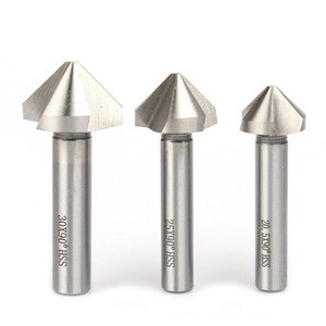 HSS 3 Flute 90 Degree Chamfer Cutter Countersink Drill Bit for Steel Aluminum Stainless Steel