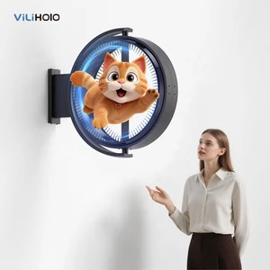 Advertising Light Box With 3D Hologram Fan LED Display Screen Double Sided Digital Signage Commercial Retail Advertising Display