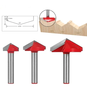 Hot Sale V-type Carbide Woodworking Milling Cutter With Shank 3D Cutter Computer Engraving Slotting Carbide Wood Router Bit