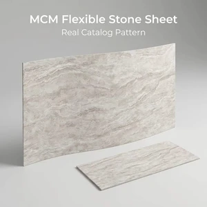 Flexible Marble Look Stone Veneer Sheet 2.5mm Lightweight Wall Panel for Office Lobby Contractor Projects Jobs